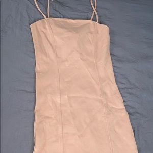 Nude pinkish f21 dress with slit